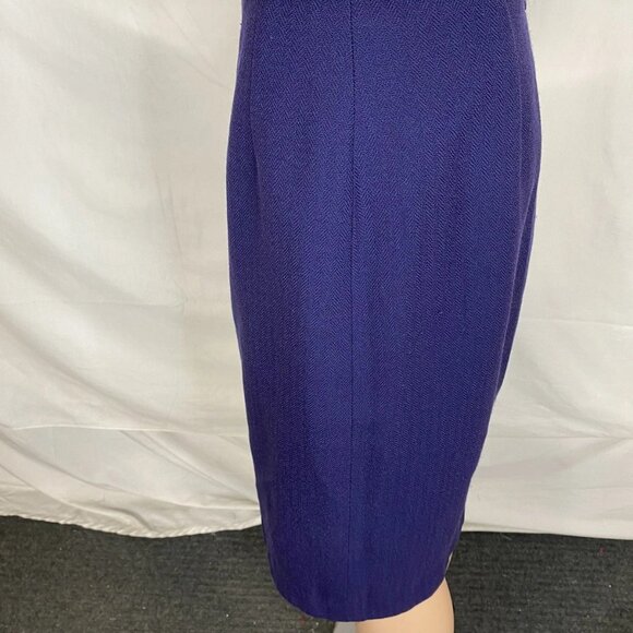 Vintage Givenchy Women’s Wool Twill Pencil Skirt Marine Blue Size 29 - Picture 13 of 16